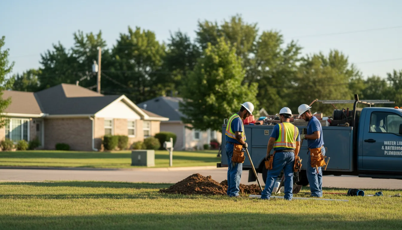Residential water line and bathroom plumbing service in Mantachie, MS
